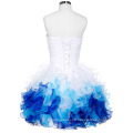 Grace Karin Strapless Sweetheart White & Blue Sexy Cocktail Dresses CL4977-2